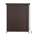 Vicllax Outdoor Roller Shade, Patio Cordless Blinds Roll Up Shade 6X6Ft, Chocolate