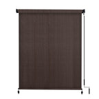 Vicllax Outdoor Roller Shade, Patio Cordless Blinds Roll Up Shade 6X6Ft, Chocolate