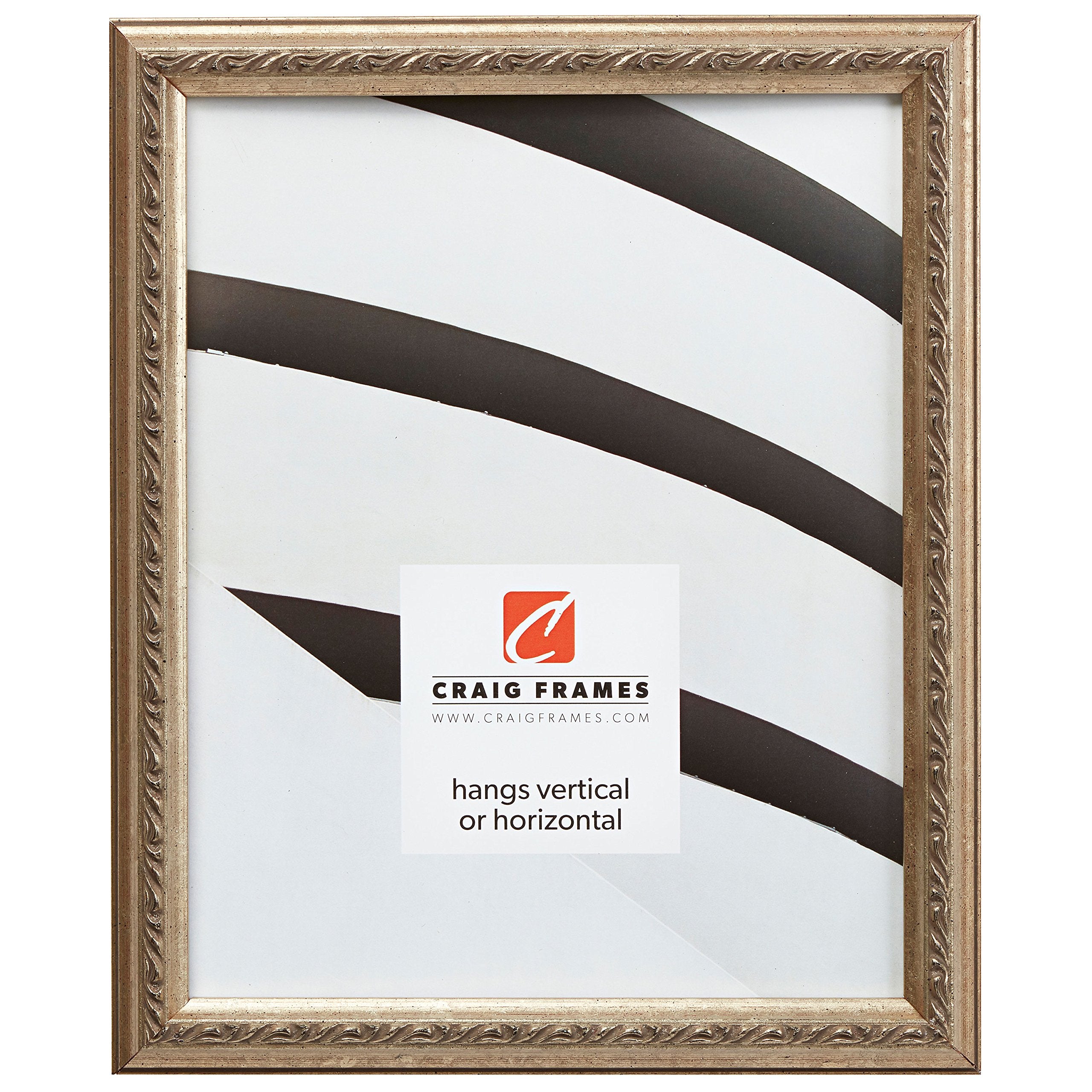 Craig Frames Whittemore, 8x10 Picture Frame, Ornate Silver