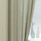 Mysky Home Patio Sage Curtains For Sliding Door, Living Room Curtains & Drapes Soft Farmhouse Window Treatments 90 Inch Length 2 Panels Set Linen Look Semi Sheer Draperies, 50' W X 90' L, Sage Green