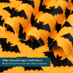 Pavilia Halloween Throw Blanket For Couch | Bat Fall Halloween Fleece Blanket | Soft, Plush, Warm Black Fall Cabin Throw, 60X80