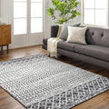 Livabliss Chester Boho Moroccan Area Rug,12' x 18',Black