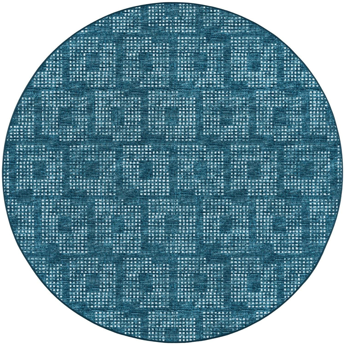 Delano Da1 Blue Transitional Rug Round 8' X 8'