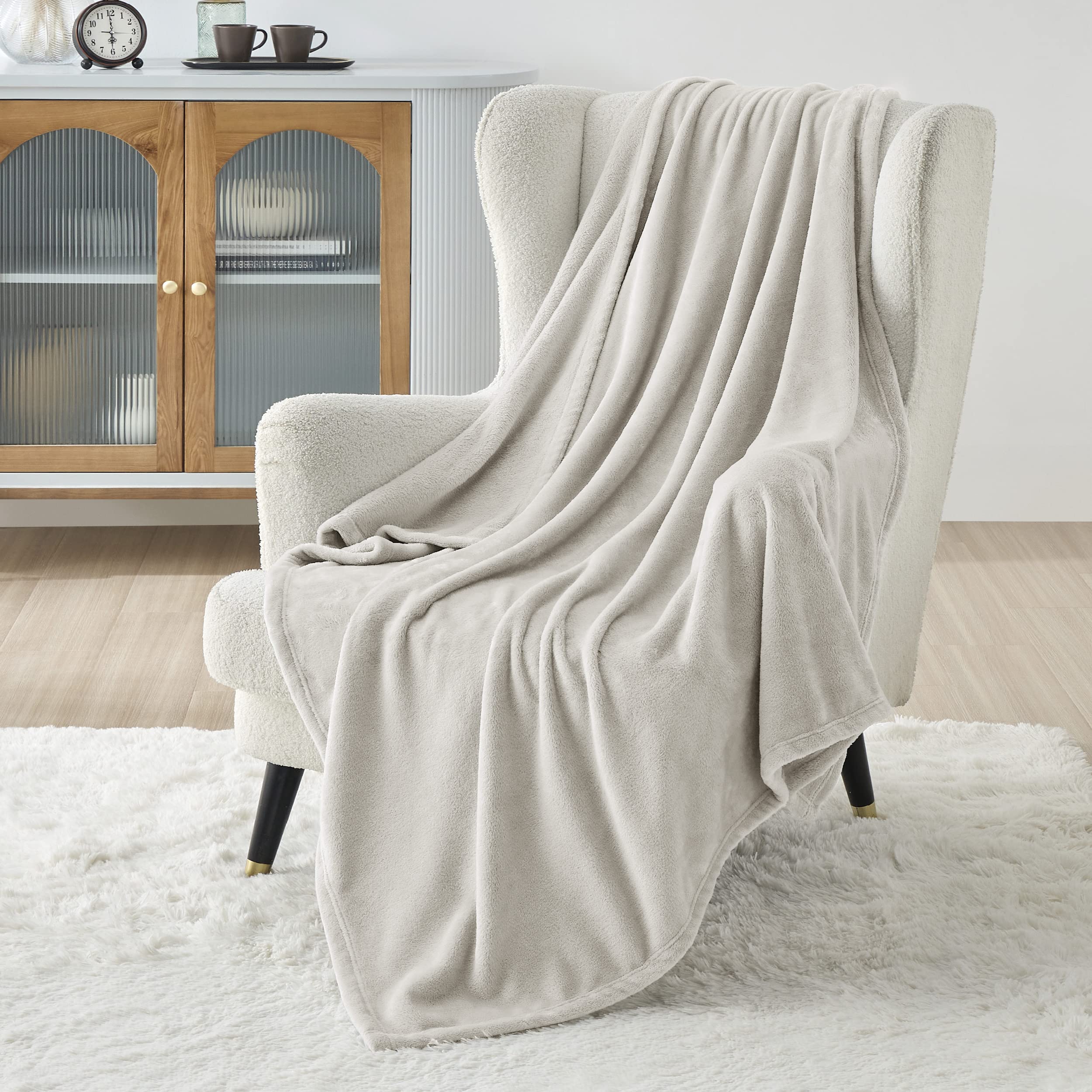 Bedsure Fleece Blanket 50X70 Blanket Linen - 300Gsm Soft Lightweight Plush Cozy Blankets For Bed, Sofa, Couch, Travel, Camping