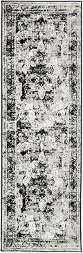 Unique Loom Sofia Collection Area Rug - Salle Garnier (2 x 6 9 Runner, Black/ Ivory)