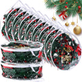 Shappy 10 Pcs 36 Inch Clear Wreath Storage Bags PVC Waterproof, White