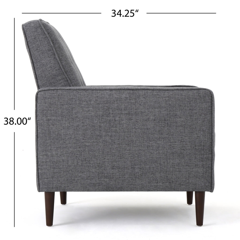 Christopher Knight Home Mervynn Mid-Century Modern Fabric Recliners, 2-Pcs Set, Grey