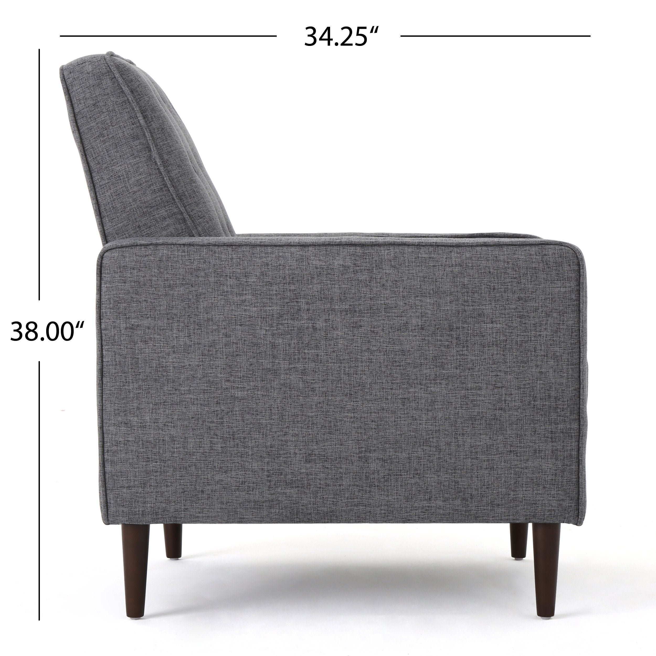 Christopher Knight Home Mervynn Mid-Century Modern Fabric Recliners, 2-Pcs Set, Grey