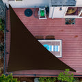 Shademart 16' X 21' X 26.4' Brown Sun Shade Sail Upf50 Right Triangle Smtapt16 Canopy Fabric Cloth Screen, Water Air Permeable &