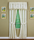 Today'S Curtain Verona Reverse Embroidery Panel Pair And Tiebacks, 84', Ecru/Antique