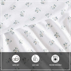Wrangler - Sheet Set, Breathable & Wrinkle Resistant Bedding, Includes Matching Sham & Pillowcase, Yellowstone Inspired, Floral Luxurious Bedding Set (Sketchy Ditsy Green, Twin)