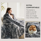 Bedsure Ultra Soft Fluffy Twin Blanket For Bed - Fuzzy Faux Fur Blanket With Cozy Sherpa Fleece, Decorative Gift Blanket, Plush