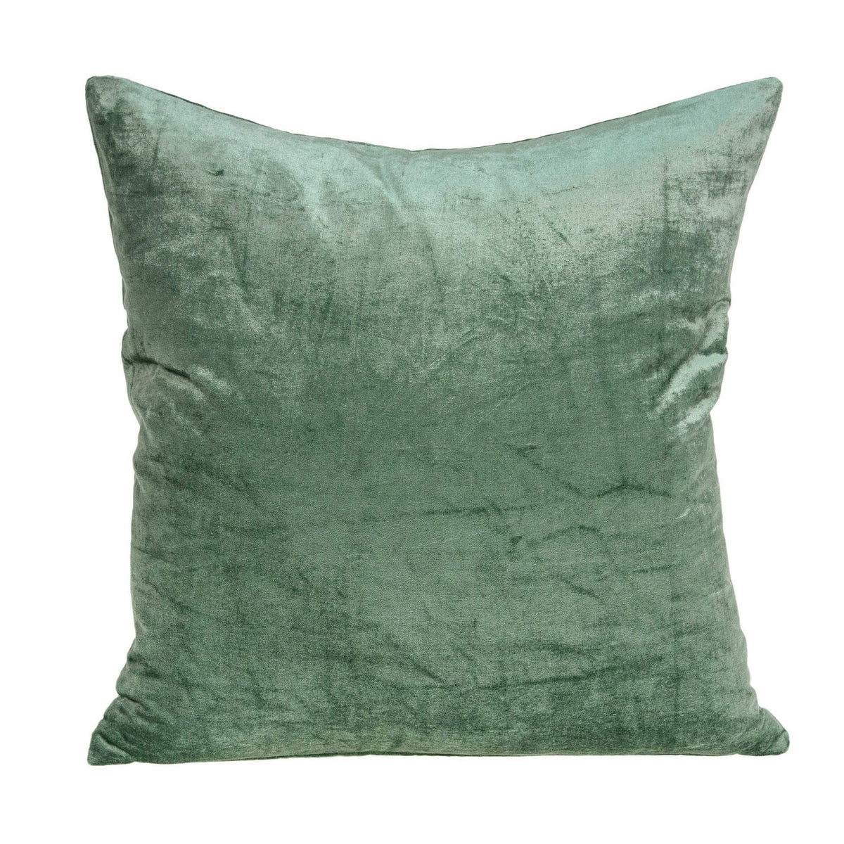 HomeRoots 50% Cotton, 50% Viscose 22' x 7' x 22' Transitional Green Solid Pillow Cover with Poly Insert