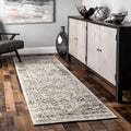 nuLOOM Shaunte Vintage Speckled Runner Rug , 2 6 x 8, Silver, Rectangular, 0.4 Thick