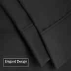 Nestl Body Pillow Cover - Soft Body Pillow Pillowcase - Lightweight Black Pillowcase - Microfiber Body Pillow Case Cover - 20X54 Inches - Envelope Closure