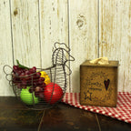 Cvhomedeco. Primitives Square Tissue Box Cover Rustic Country Welcome Cardboard Tissue Box Holder For Home/Bath Decor, 5-1/4 X 5