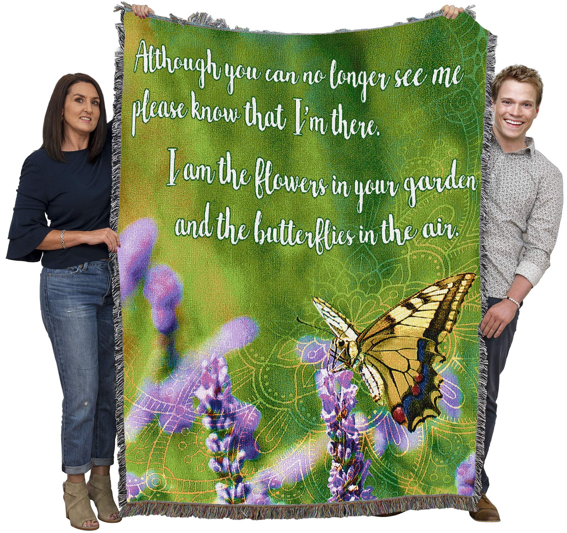Pure Country Weavers Although You Can No Longer See Me Please Know That I'M There Blanket - Sympathy Bereavement Gift Tapestry T