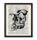 Poster Master Dictionary Art Poster - Layered Skull Print - Skeleton Art - Animal Skull Art - Gift for Him, Her - Gothic Wall De