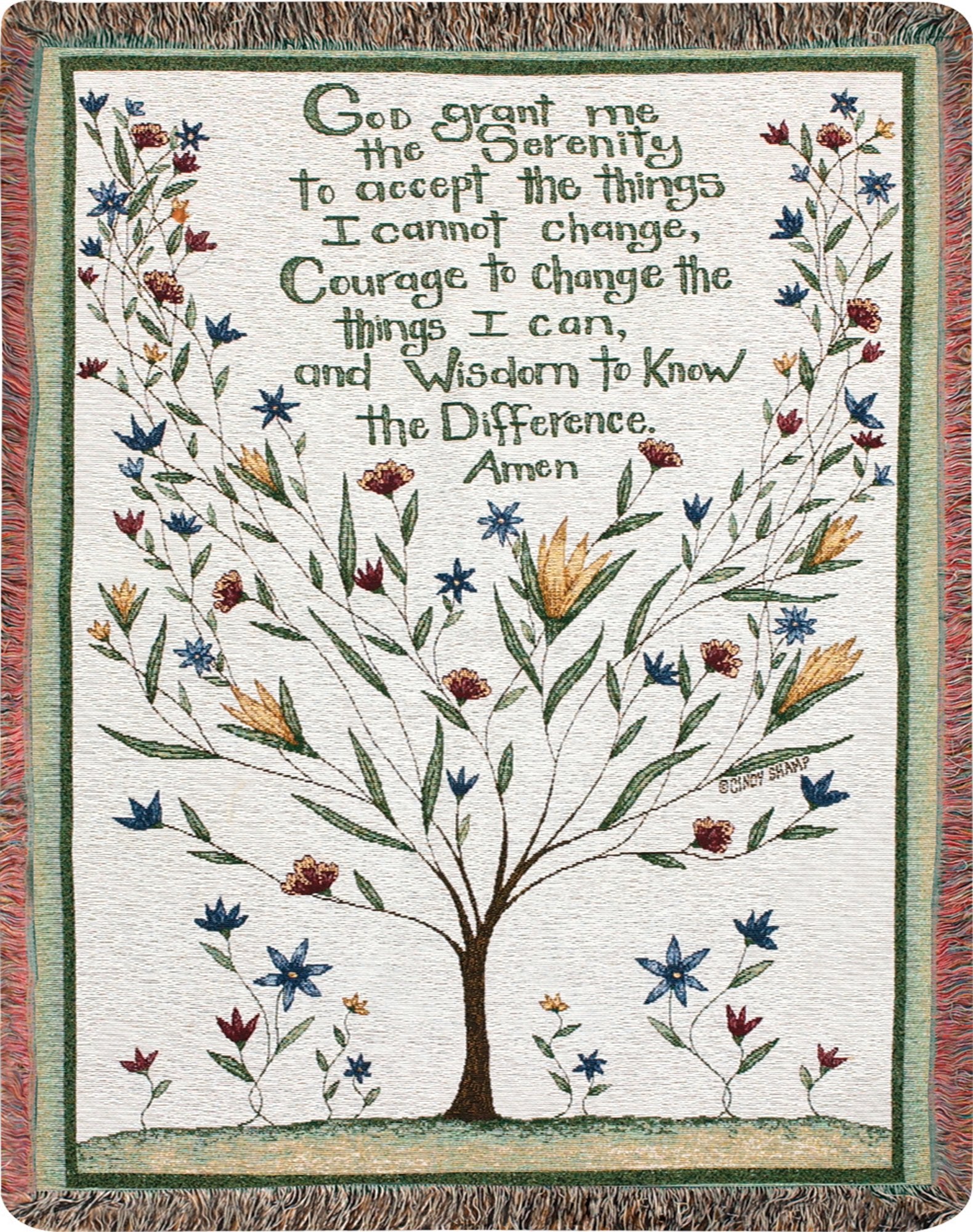 Manual Inspirational Collection 50 X 60-Inch Tapestry Throw, Serenity Prayer,