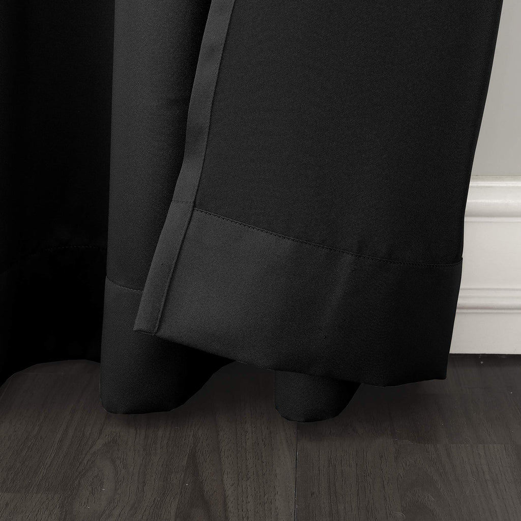 Sun Zero Becca Energy Efficient Grommet Curtain Panel, 40'' X 95'', Black