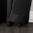 Sun Zero Becca Energy Efficient Grommet Curtain Panel, 40'' X 95'', Black