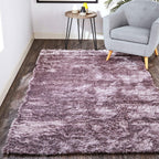 HomeRoots 511002 10 ft. Purple Shag Hand Tufted Handmade Round Area Rug