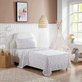 Eddie Bauer Kids - Queen Sheets, Stain Resistant Kids Bedding, Ideal For Toddler Bedding Set (Sunnyvale Rainbow White, Queen)