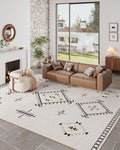 ILANGO Area Rug 8x10 for Living Room Bedroom Machine Washable Moroccan Boho Rugs for High Traffic Area Non Slip & Non-Shedding