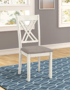 Coaster Home Furnishings Fortress 7-Piece Dining Set Chestnut and Vintage White