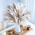 96Pcs Natural Dried Pampas Grass Boho Home Decor Bouquet Phragmites Dried Flowers Bouquet For Wedding Floral Arrangements Home D