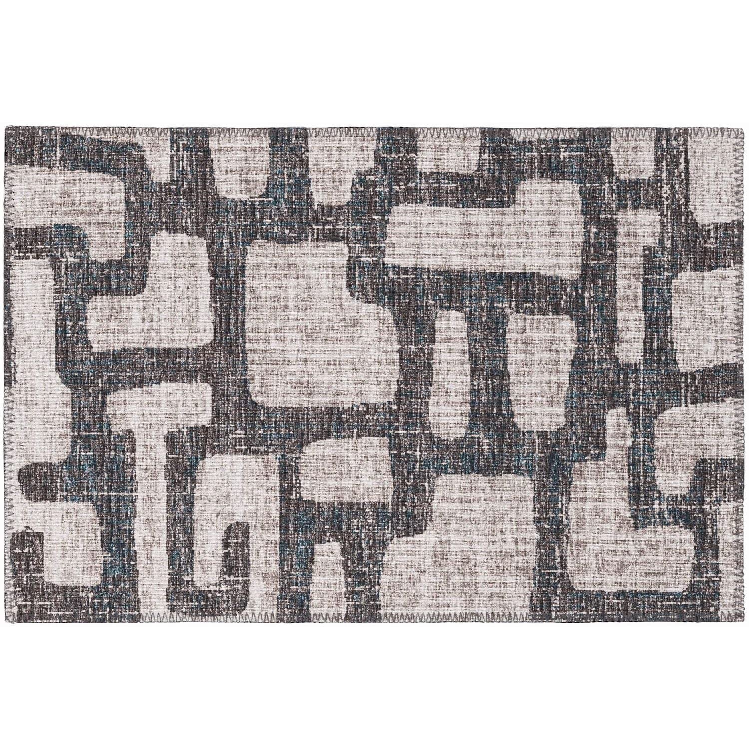 Sedona Sn4 Grey Contemporary Rug Rectangle 5' X 7 ' 6"