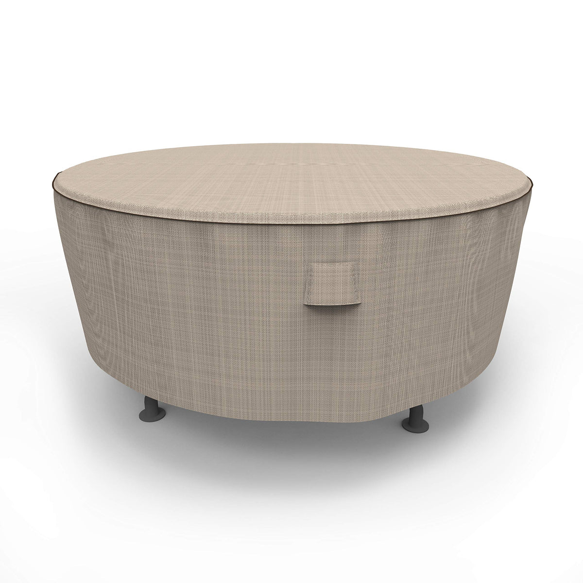 Budge Neverwet Mojave Round Patio Table Cover, Black Ivory, Medium