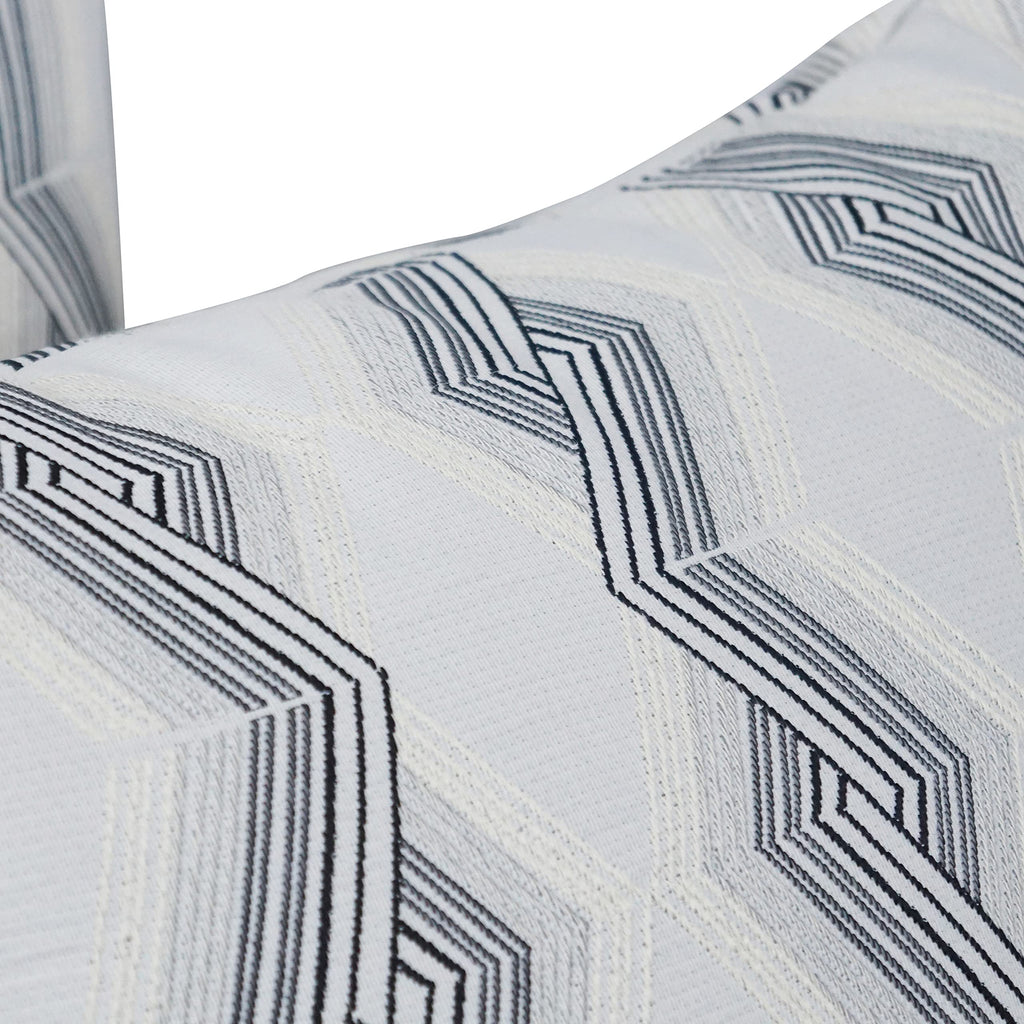 Blazing Needles Square Polyester Jacquard Throw Pillows, 17", Zae Granit 2 Count