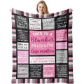 Quwogy Thank You Gifts For Women Blanket 60'X50', Thank You Appreciation Gifts For Coworkers, Employee Appreciation Gifts, Tea
