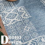 Jinchan Area Rug - 2X3 Ultra-Thin Door Mat Washable Rug, Vintage Entryway Rug, Boho Rug Geometric, Non-Slip Non-Shedding Carpet