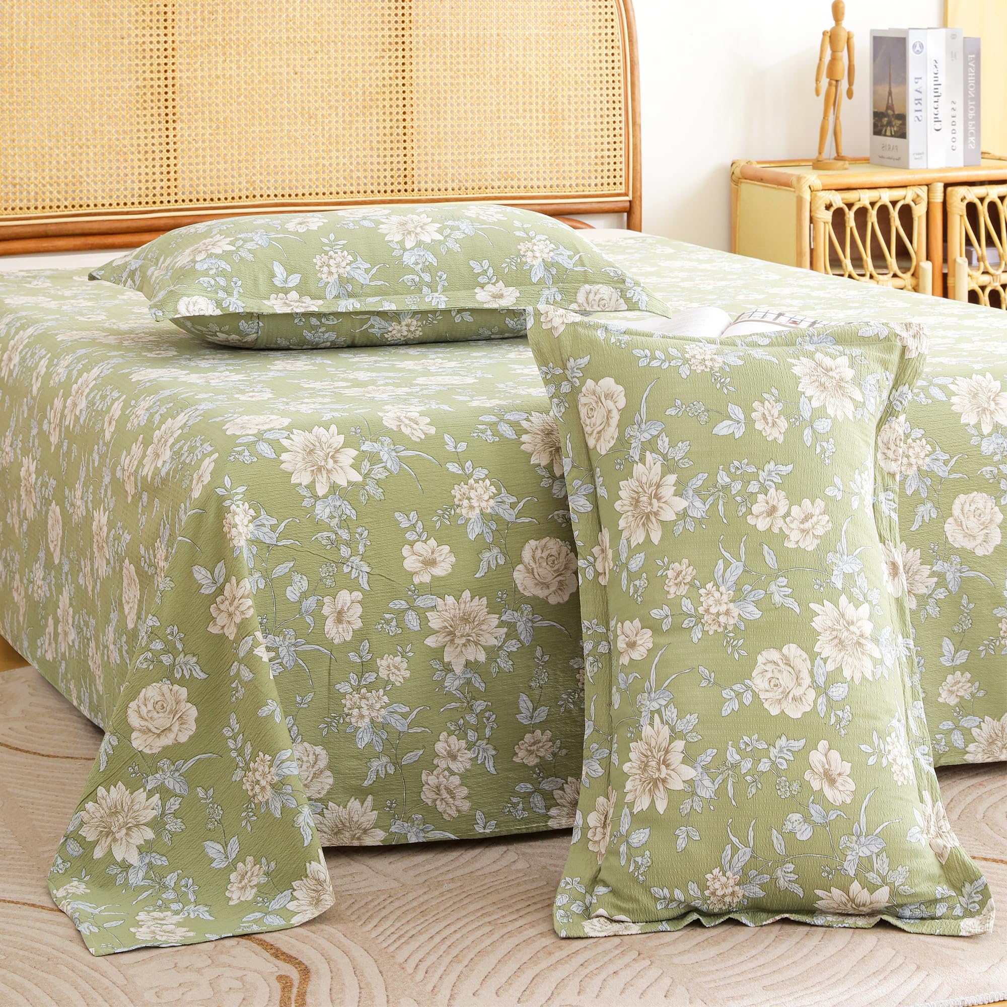 Story@Home King Size Bedsheet | Air Cotton Flatsheet King Size With Two Pillow Covers| 240 Tc | Super Soft Bed Sheet For King Si