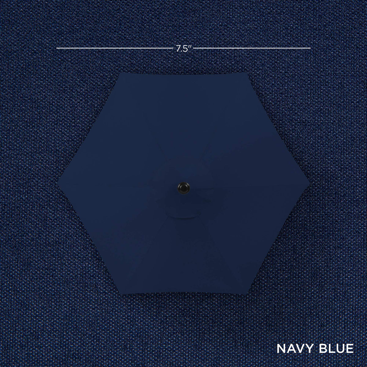 Best Choice Products 7.5Ft Heavy-Duty Round Outdoor Market Table Patio Umbrella W/Steel Pole, Push Button Tilt, Easy Crank Lift - Navy Blue