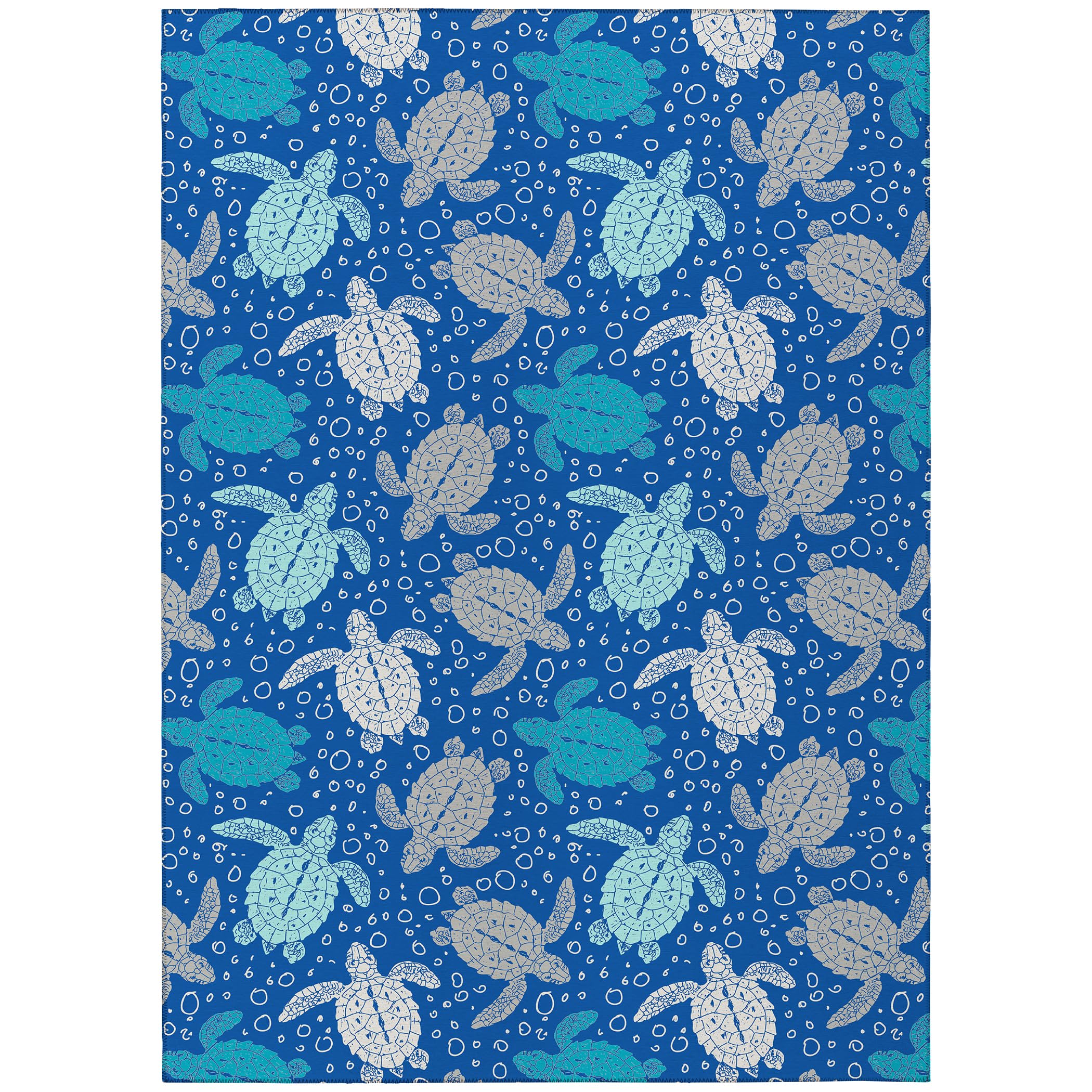 Dalyn Rugs Seabreeze Sz13 Blue Washable 2'6" X 3'10" Indoor Outdoor Area Rug, Easy Clean, Machine Washable, Non Shedding, Bedroom, Living Room, Dining Room, Kitchen, Patio Rug