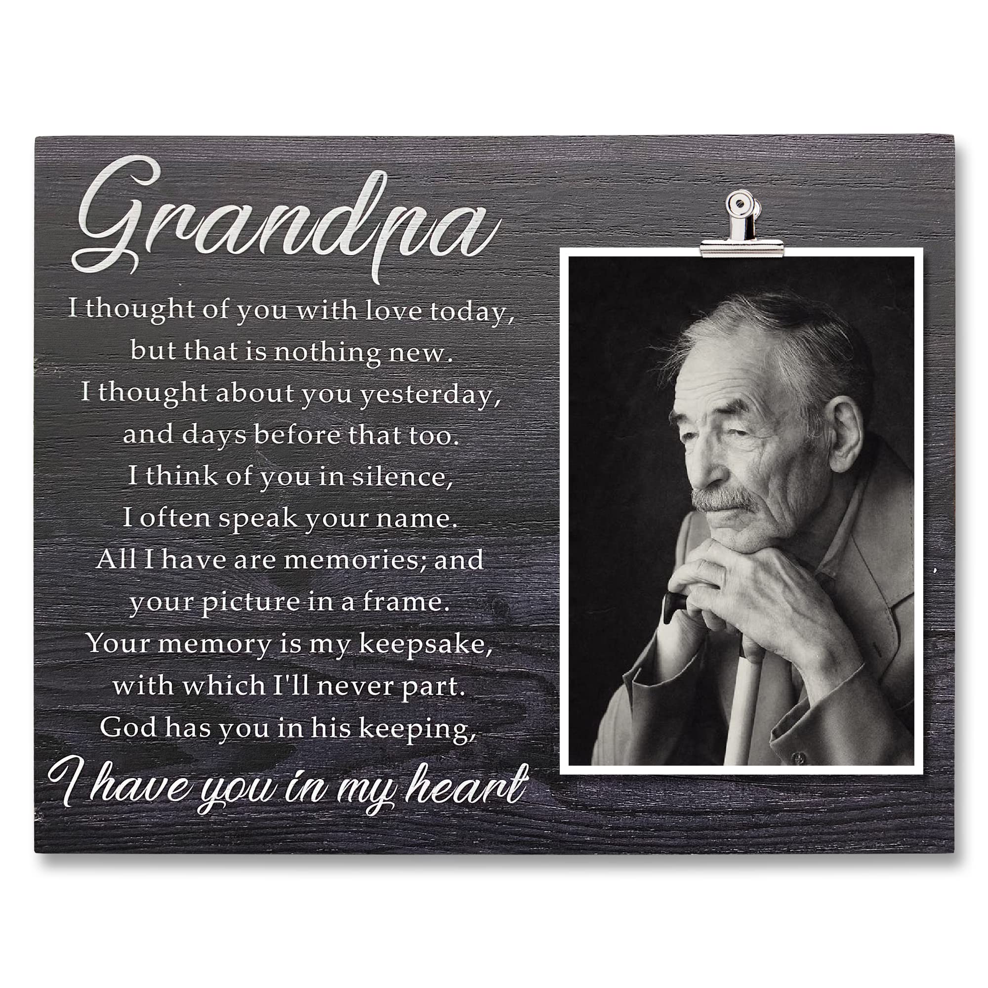 ZENNLAB Grandpa Memorial Picture Frame, In Memory of Grandpa, Memorial Gift for Loss of Grandpa, Sympathy Condolence Gift for Gr