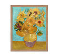 Poster Master Vintage Van Gogh Poster - Retro Impressionist Print - Vase with Twelve Sunflowers, Still Life, Floral - Gift for A