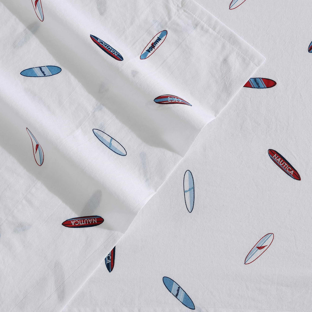 Nautica - Full Sheets, Cotton Percale Bedding Set, Casual Home Decor (High Surf Navy, Full)
