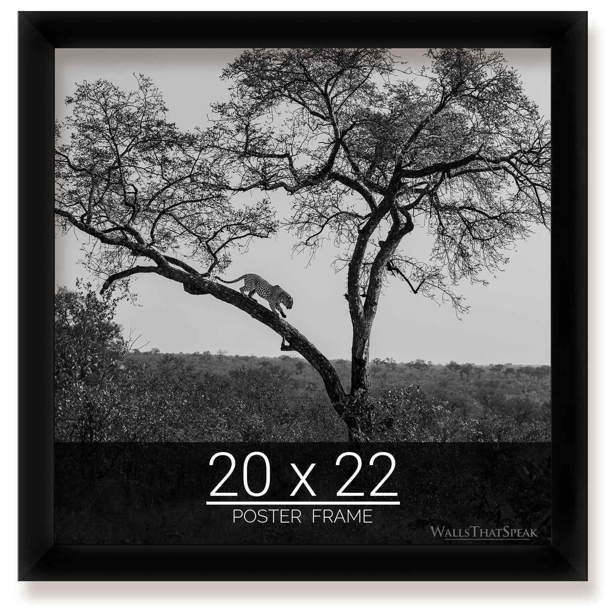 wallsthatspeak 20x22 Black Picture Frame for Puzzles Posters Photos or Artwork