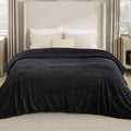 Bedsure Sherpa Blanket King Size For Bed - Super Soft Cozy Blanket Gift, Fleece Thick Warm Blanket For Winter, Black, 108X90 Inc