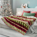 Pavilia Christmas Throw Blanket | Red Christmas Holiday Fleece Blanket | Soft, Plush, Warm Winter Cabin Throw, 50X60 (Red Christ
