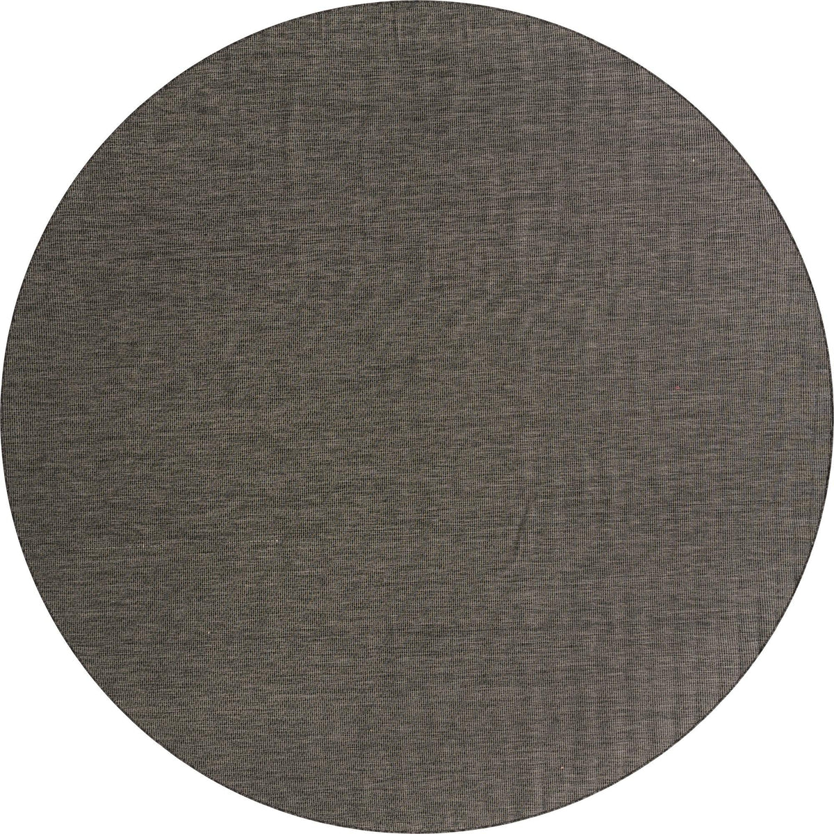 Unique Loom Outdoor Solid Collection Area Rug (3' 3'' Round Black/Ivory)