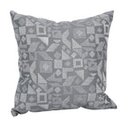 Blazing Needles Square Polyester Jacquard Throw Pillow, 17", Nina Greyst