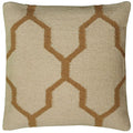 Rizzy Home T05988 Decorative Pillow, 18'X18', Neutral/Orange/White
