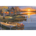 Rivers Edge Products LED Canvas Wall Art, 24 by 16 Inches, Fiber Optic Light Up Wall Decor, Battery Operated Lighted Nature Canv