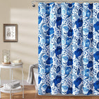 Lush Decor Blue Poppy Garden Shower Curtain, 72' X 72'