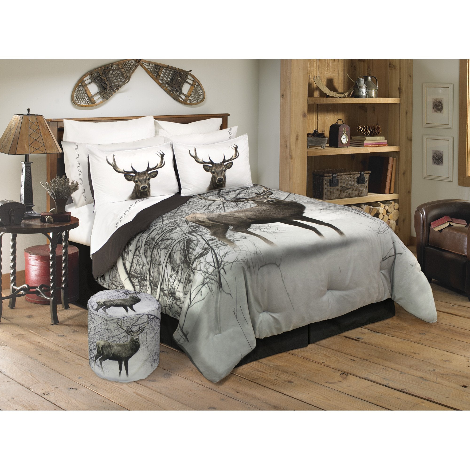 Safdie & Co. 60416.2T.02 Deer In Snowy Forest Collection Deer In Snowy Forest 2Piece Comforter Set, Twin